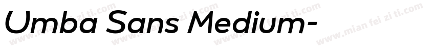 Umba Sans Medium字体转换